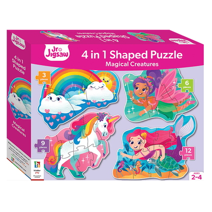 Magical Creatures 4 In 1 Jumbo Puzzle Set